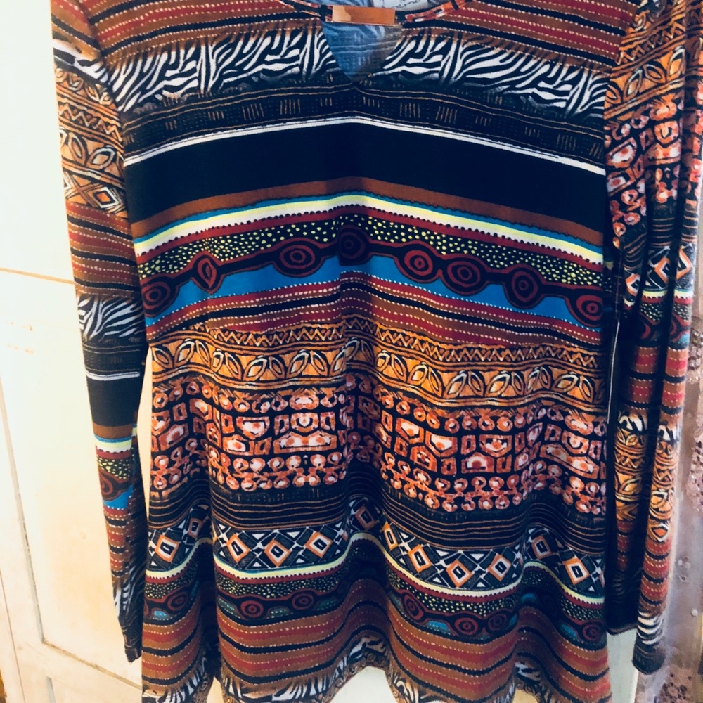 New animal Aztec long sleeve shirt